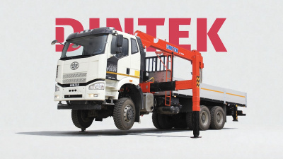 Кран-манипулятор Dintek LS2056  с эвакуаторными аутригерами